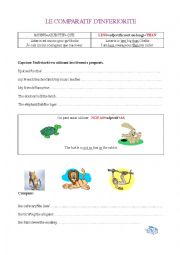 English Worksheet: comparative