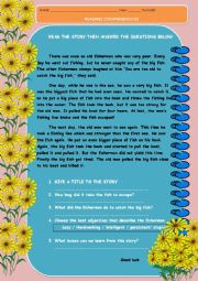 English Worksheet: Reading comprehension  1