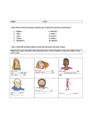 English Worksheet: Describing a Person Quiz