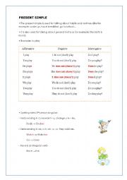 English Worksheet: Present simple 