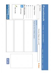 English Worksheet: Face Book Bulletin Board