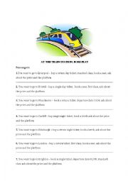 English Worksheet: Railway station - role play