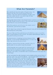 English Worksheet: What Are Pyramids?