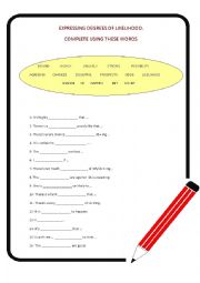 English Worksheet: DEGREES OF LIKELIHOOD