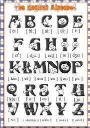 The English Halloween Alphabet Poster