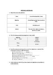 English Worksheet: Adjectives and Adverbs - begin to understand the difference