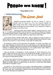 English Worksheet: People We Knew: The Great Soul