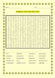 English Worksheet: SCIENCE AND TECHNOLOGY