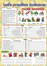 English Worksheet: PAST SIMPLE / LETS PRACTICE GRAMMAR