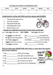 English Literacy worksheet