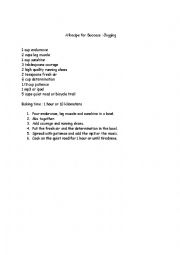 English Worksheet: Recipe for success