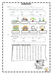 English Worksheet: furniture