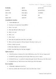 English Worksheet: The Office Season 1 Pilot 
