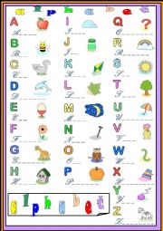 English Worksheet: alphabet words