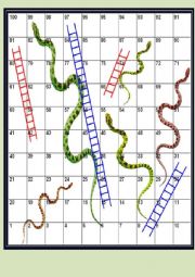 Snakes and Ladders: revision game beginner/elementary adult students