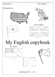 English Worksheet: my English copybook