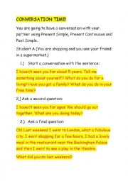 English Worksheet: GENERAL CONVERSATION