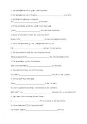 English Worksheet: REWRITE