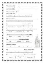 English Worksheet: crazy rules 1