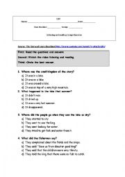 English Worksheet: The first well 