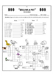 English Worksheet: describing animal