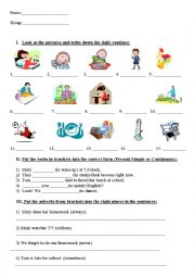 Daily Routines. Present Simple vs Present Continuous.