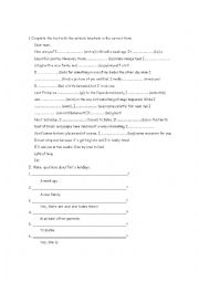 English Worksheet: MIXED TENSES 