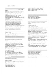 English Worksheet: Song where is the love