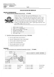 English Worksheet: mid term exam