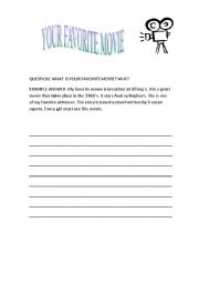 English Worksheet: movies