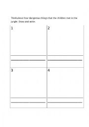 English Worksheet: jungle