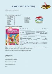 English Worksheet: Books and reading