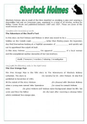 English Worksheet: Sherlock Holmes