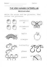 The very hungry caterpillar - match and colour