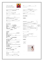 English Worksheet: Call me Maybe