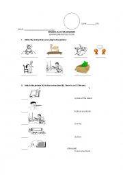 English Worksheet: CLASSROOM INSTRUCTIONS TEST