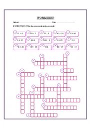 English Worksheet: numbers