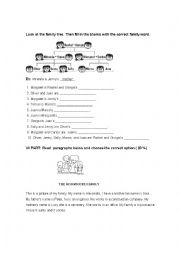 English Worksheet: Family tree