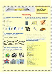 JOBS VOCABULARY