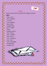 English Worksheet: Letters