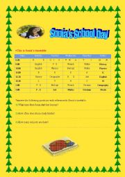 English Worksheet: Sonias School Day