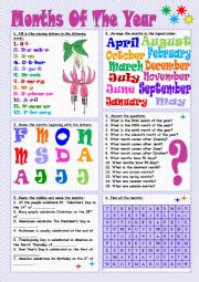 English Worksheet: Months of the year