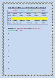 Timetable