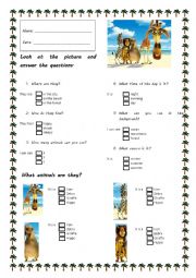 English Worksheet: Madagascar