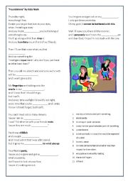 English Worksheet: Foundations by Kate Nash