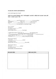 Song simple past regular and irregular verbs