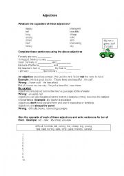 English Worksheet: Adjectives and opposites