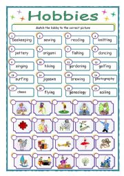 English Worksheet: Hobbies