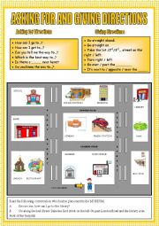 English Worksheet: Asking for and Giving directions
