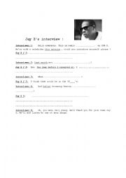 English Worksheet: interviewing a celebrity